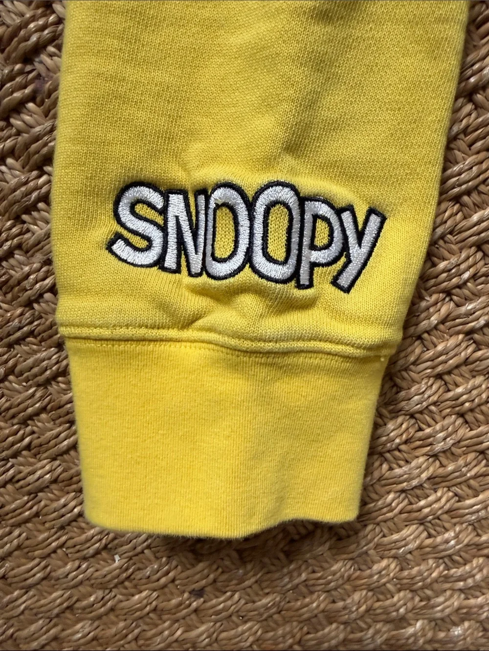 Ochirly x Peanuts Yellow Kids' Snoopy Graphic Hoodie
